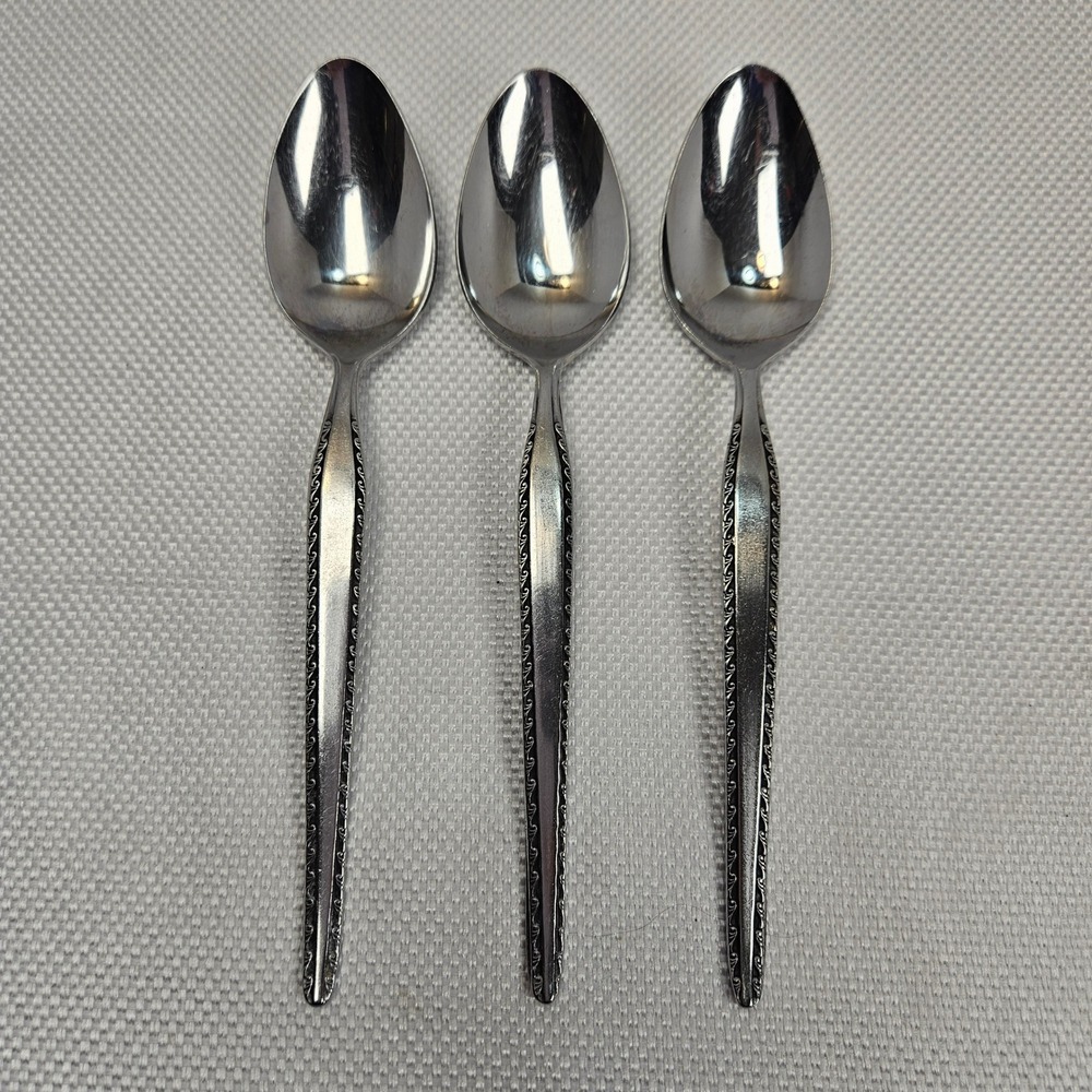 National Stainless Granada Japan Set of 3 Spoons Flatware MCM